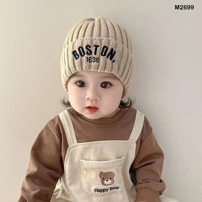 M2699 MŨ LEN BOSTON CHO BÉ