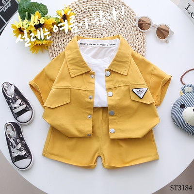 ST3184 BỘ SƠ MI CỘC TAY CHO BÉ