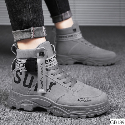 GB189 GIÀY BOOT NAM PHỐI CHỮ
