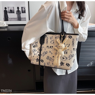 TM2234 TÚI TOTE KÈM MÓC KHÓA THỎ CUTE