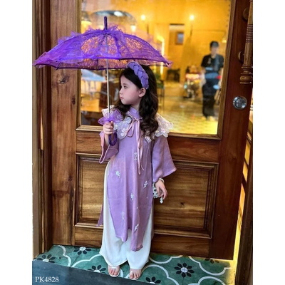 PK4828 DÙ PHỐI REN CHO BÉ