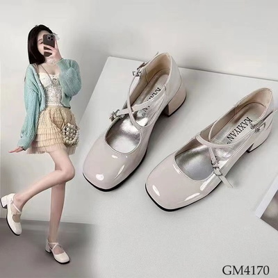 GM4170 GIÀY BÚP BÊ DA BÓNG QUAI CÀI CHÉO NỮ