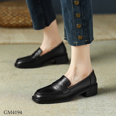 GM4194  Giày lười da mềm kiểu Anh nữ