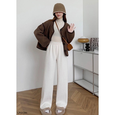 QM1296 QUẦN ỐNG RỘNG CHENILLE