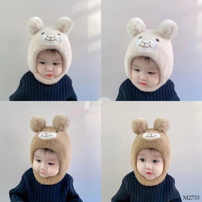 M2733 MŨ LEN GẤU CHO BÉ