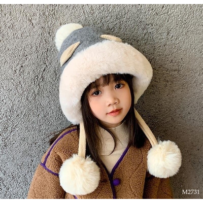 M2731 MŨ LEN LÔNG ẤM ÁP CHO BÉ