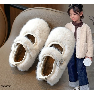 GG4336 GIÀY BÚP BÊ LÔNG CHO BÉ GÁI