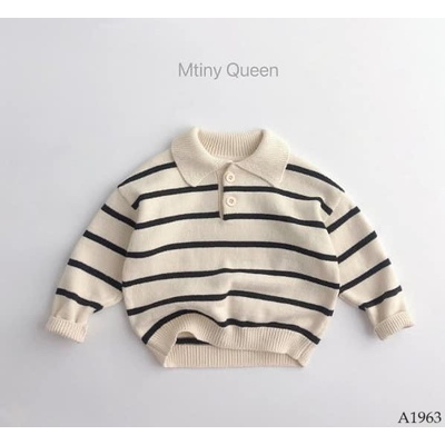 A1963 ÁO LEN PHỐI KẺ CHO BÉ HÃNG MTINY QUEEN