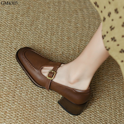 GM4305 GIÀY CAO GÓT MŨI VUÔNG CỔ ĐIỂN ANAOKBOS