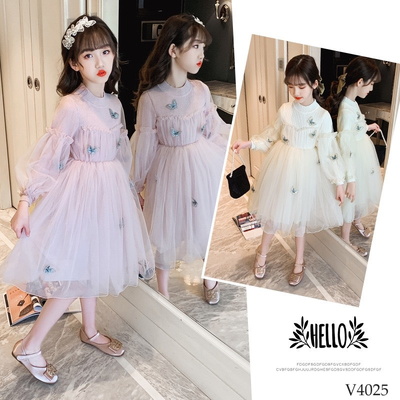 V4025 VÁY VOAN BƯỚM BÉ GÁI