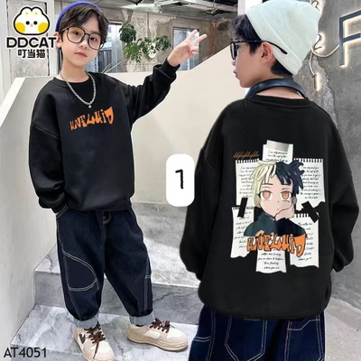 AT4051 ÁO NỈ DÀI TAY BÉ TRAI DDCAT