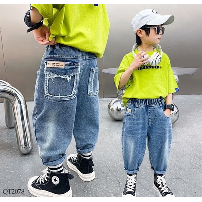 QT2078 QUẦN JEAN DÁNG BAGGY CHO BÉ TRAI