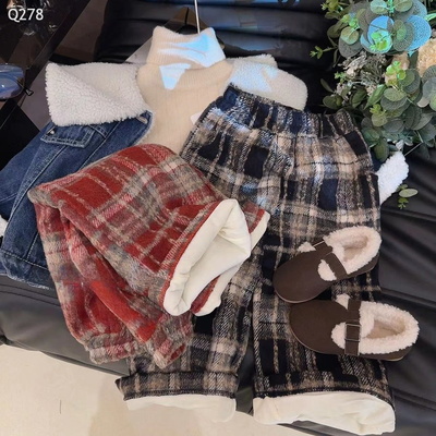 Q278 QUẦN DẠ KẺ CHO BÉ