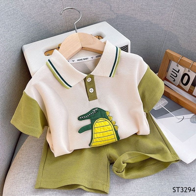 ST3294 BỘ POLO CÁ SẤU CUTE CHO BÉ