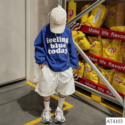 AT4103  ÁO NỈ HOODIE PHỐI CHỮ CHO BÉ NHÀ KIKI