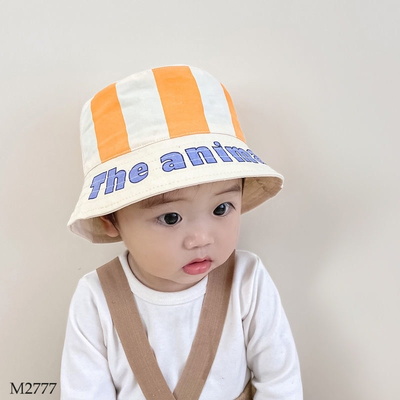 M2777 Mũ kẻ rộng vành cho bé