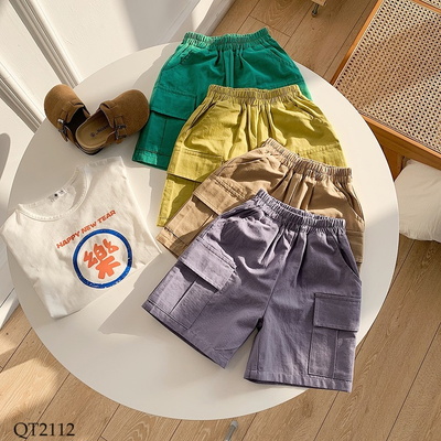 QT2112 QUẦN SHORT TÚI HỘP CÁ TÍNH CHO BÉ