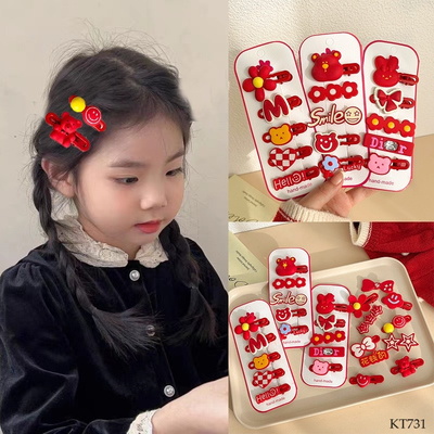 KT731 VỈ 5 KẸP TÓC DỄ THƯƠNG CHO BÉ