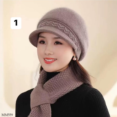 MM559 MŨ LÔNG DỆT KIM CHO NỮ