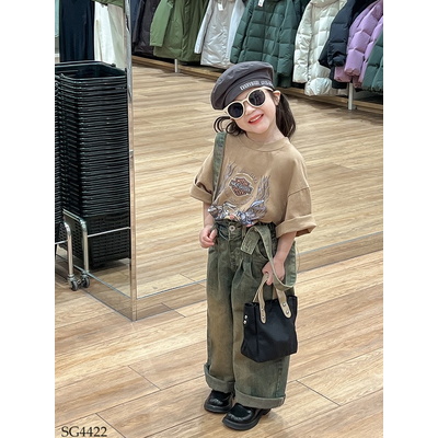 SG4422 SET ÁO PHÔNG MIX QUẦN YẾM CHO BÉ