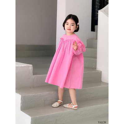V4139 VÁY BABYDOLL PHỐI VIỀN CHO BÉ GÁI