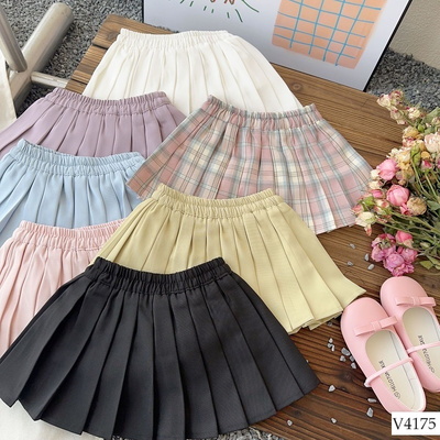 V4175 VÁY XẾP LY CHO BÉ GÁI