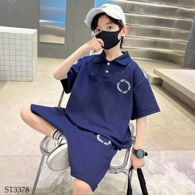 ST3378 BỘ POLO THÊU CHỮ CHO BÉ TRAI
