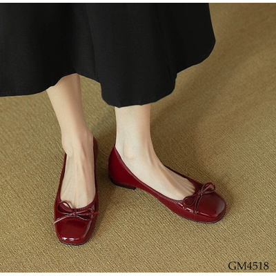 GM4518 GIÀY BỆT NƠ DA BÓNG NỮ