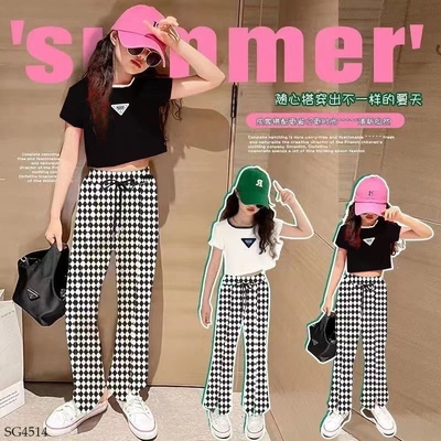 SG4514 SET ÁO THUN MIX QUẦN ỐNG LOE CHO BÉ