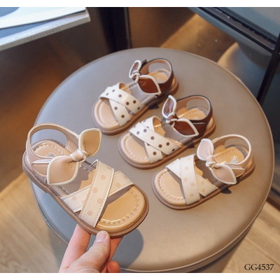 GG4537 DÉP SANDAL QUAI NƠ CHO BÉ GÁI