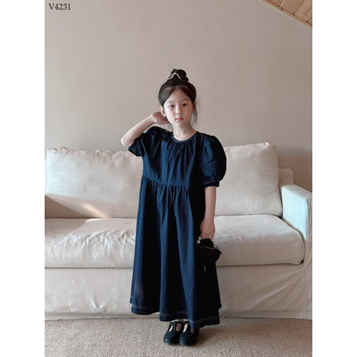 V4231 VÁY TAY BỒNG DÁNG DÀI CHO BÉ