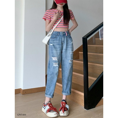 QM1466 QUẦN JEAN XƯỚC DÁNG BAGGY CHO NỮ