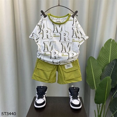 ST3440 SET ÁO THUN MIX QUẦN SHORT CHO BÉ
