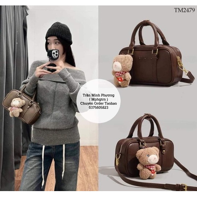 TM2479 TÚI XÁCH THỜI TRANG KÈM MÓC GẤU
