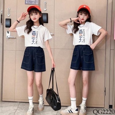 QG2220 QUẦN SHORT JEANS BÉ GÁI SIZE LỚN