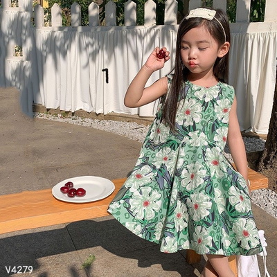 V4279 VÁY HOA CHO BÉ