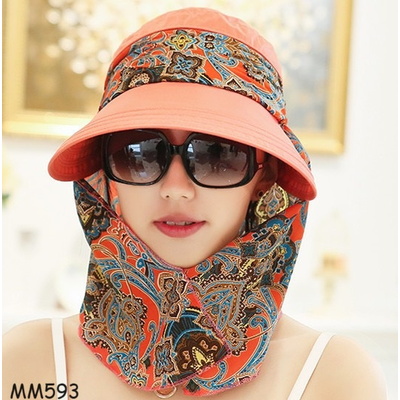 MM593-MŨ CHỐNG NẮNG KÈM KHĂN CHE