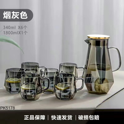 PK5178 BỘ 6 CỐC + BÌNH THỦY TINH