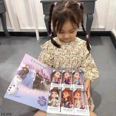 DC634 BỘ 6 BÚP BÊ FROZEN DISNEY CHO BÉ