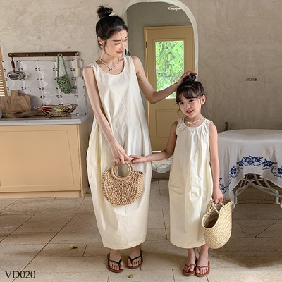 VD020 VÁY SÁT NÁCH DÁNG DÀI CHO MẸ VÀ BÉ