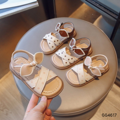 GG4617 DÉP SANDAL QUAI NƠ CHO BÉ GÁI
