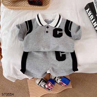 ST3554 SET POLO XÁM CHO BÉ