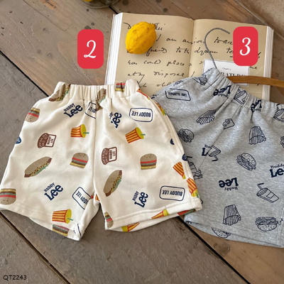 QT2243  QUẦN SORT VẢI HỌA TIẾT NHÀ MMGGBABY