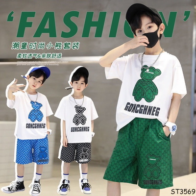 ST3569 BỘ THUN GẤU MÙA HÈ CHO BÉ TRAI