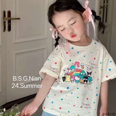 AG4110 ÁO PHÔNG CHẤM BI CHO BÉ
