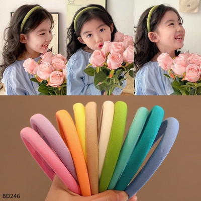 BD246 BỜM TÓC TRƠN MÀU CHO BÉ