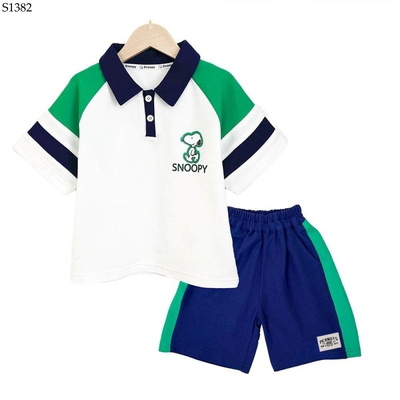 S1382 BỘ POLO BÉ TRAI BÉ GÁI HÃNG SNOOPY