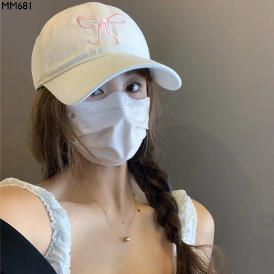 MM681 MŨ LƯỠI TRAI NƠ TRẮNG CHO NỮ