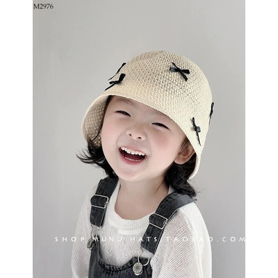 M2976 MŨ BUCKET PHỐI NƠ CHO BÉ GÁI HÃNG CHAOZHUO