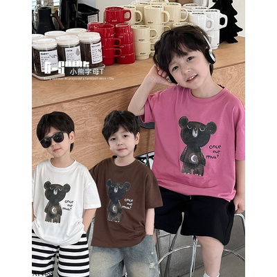 AT4488 ÁO PHÔNG GẤU CHO BÉ TRAI HÃNG AOAOKIDS